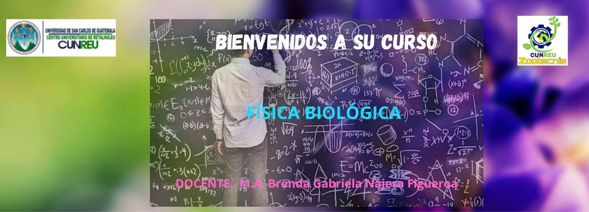 Portada del curso de física biológica.