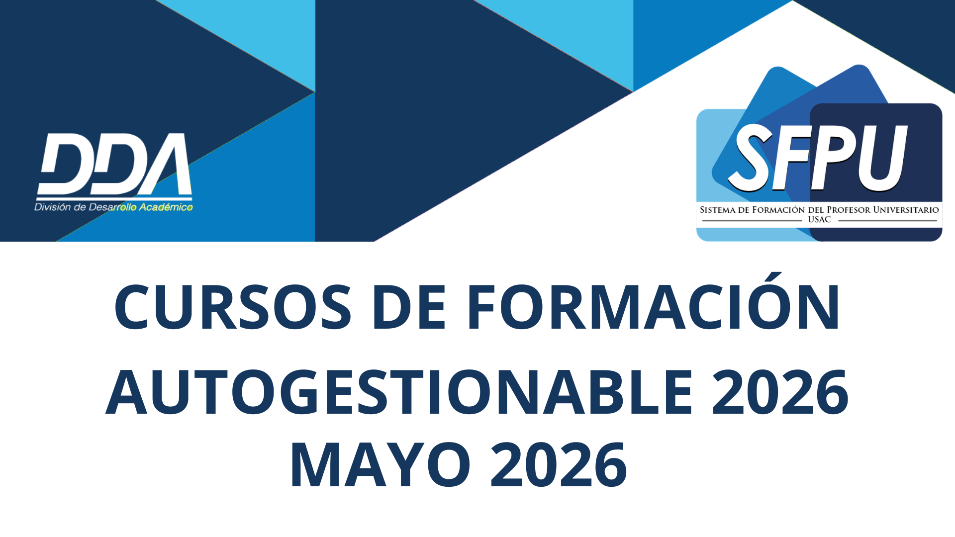 Curos de Formación Autogestionable mayo 2026